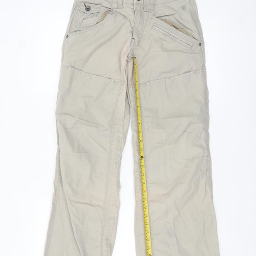 Fa Face Girls Beige Cargo Trousers 13 Years 100% Cotton Casual Pants