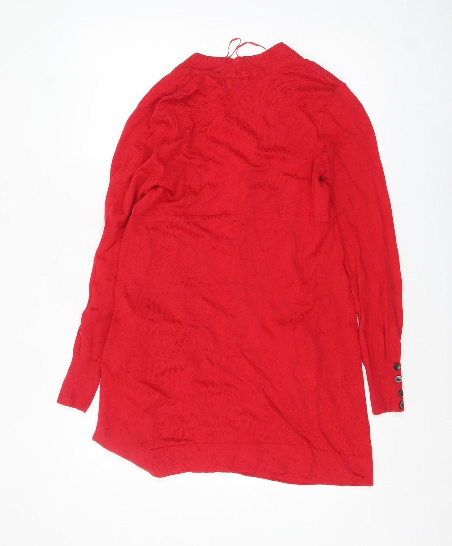 Wallis Womens Red Long Sleeve Knit Cardigan Size S