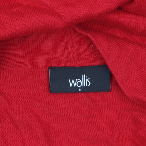 Wallis Womens Red Long Sleeve Knit Cardigan Size S