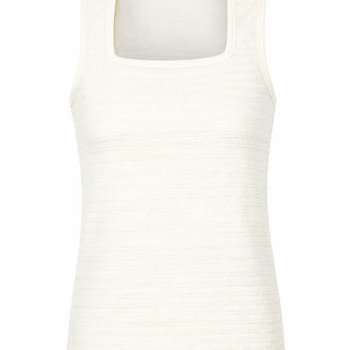 ASOS DESIGN Women's Ivory Ribbed Tank Top M Knit Cotton Blend