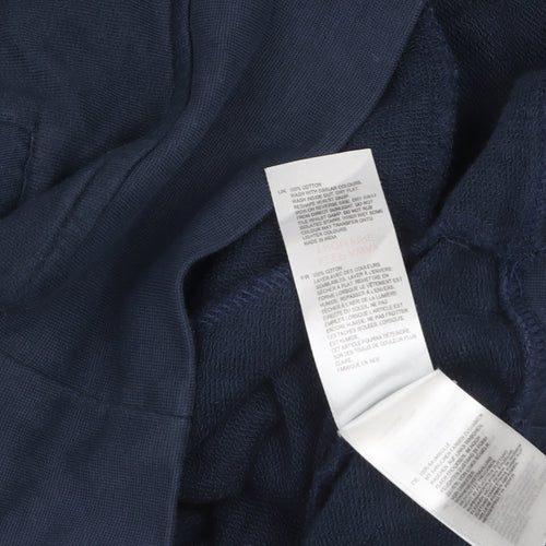 White Stuff Men's Blue 1/2 Zip Cotton Sweatshirt Medium