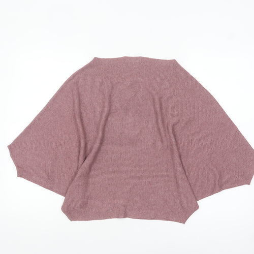 JDY Women's Pink Batwing Knit Cape Jumper Size S