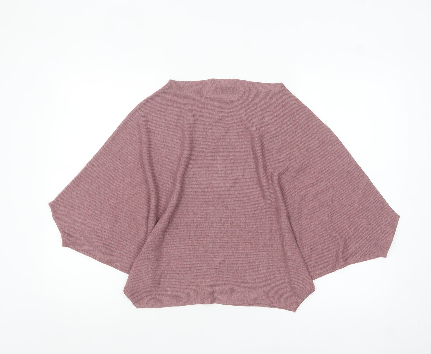 JDY Women's Pink Batwing Knit Cape Jumper Size S