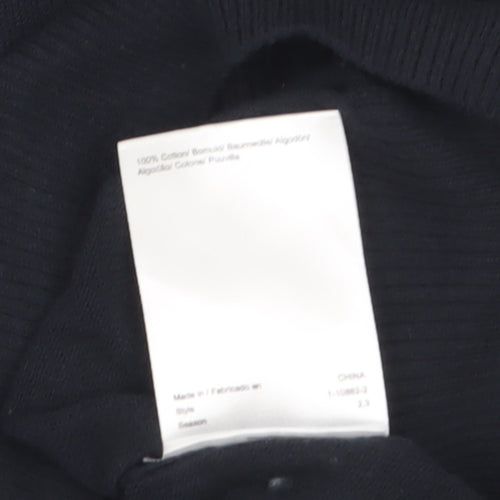 Noa Noa Women's Black Cotton Knit Long Sleeve Pullover Jumper L