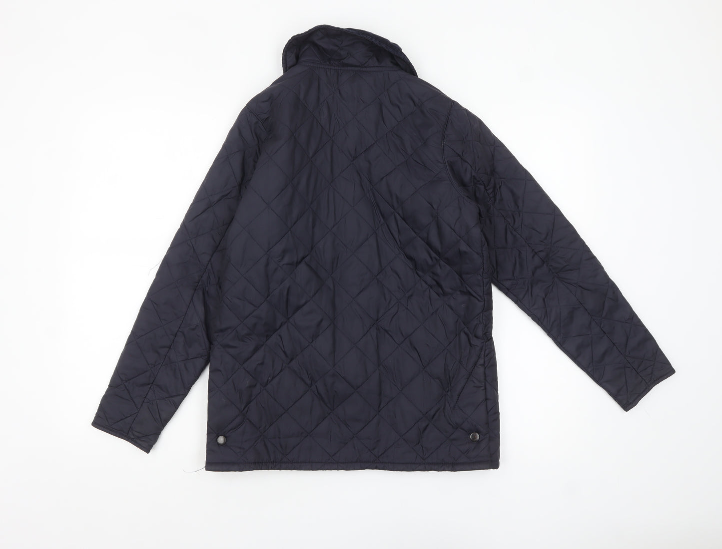 Barbour Boys Blue Quilted Jacket Lined Mid-Length 10-11 Years