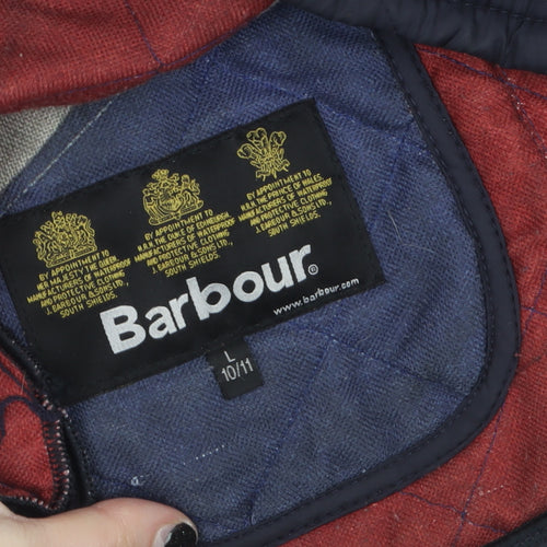 Barbour Boys Blue Quilted Jacket Lined Mid-Length 10-11 Years