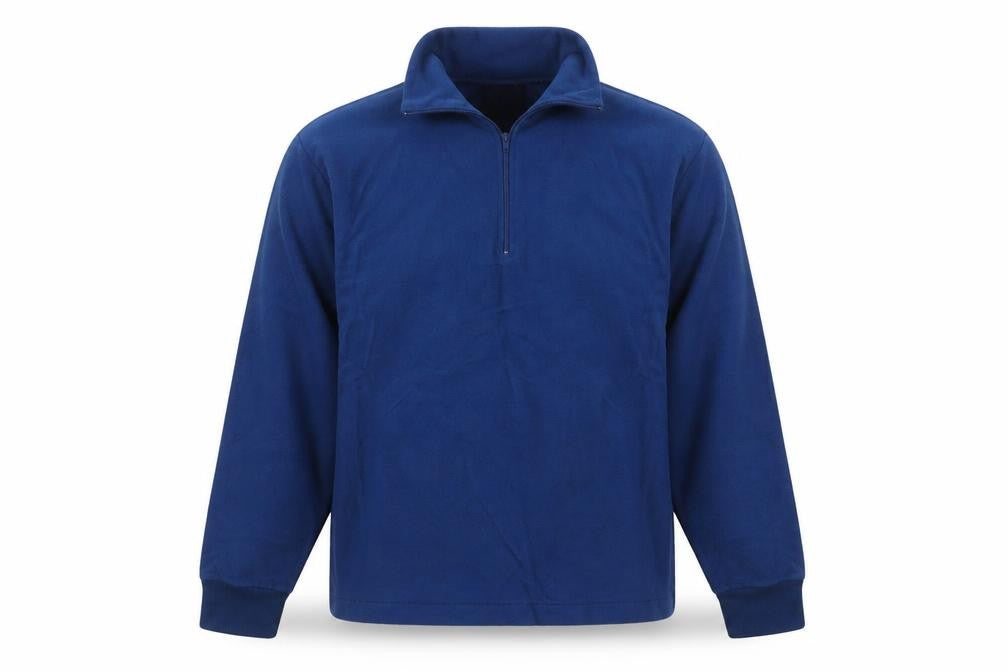 Front view of Plumage Women Blue Fleece Pullover Sweatshirt, size 16