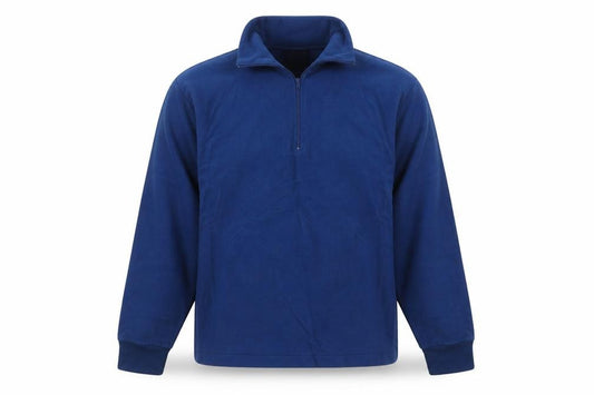 Front view of Plumage Women Blue Fleece Pullover Sweatshirt, size 16
