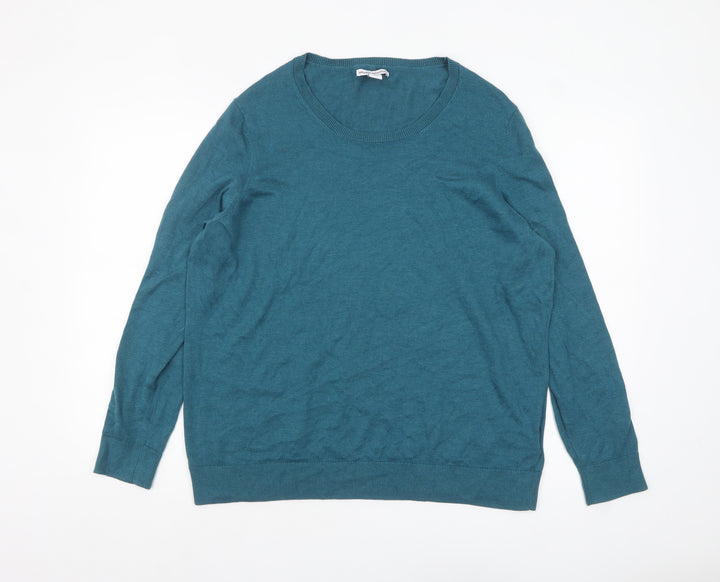 Amazon Essentials Women's Blue 2XL Crew Neck Pullover Jumper
