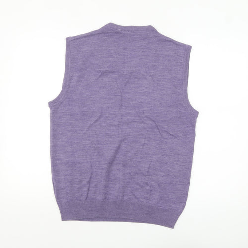 Bar Harbour Men’s Purple Wool Blend V-Neck Sleeveless Vest M