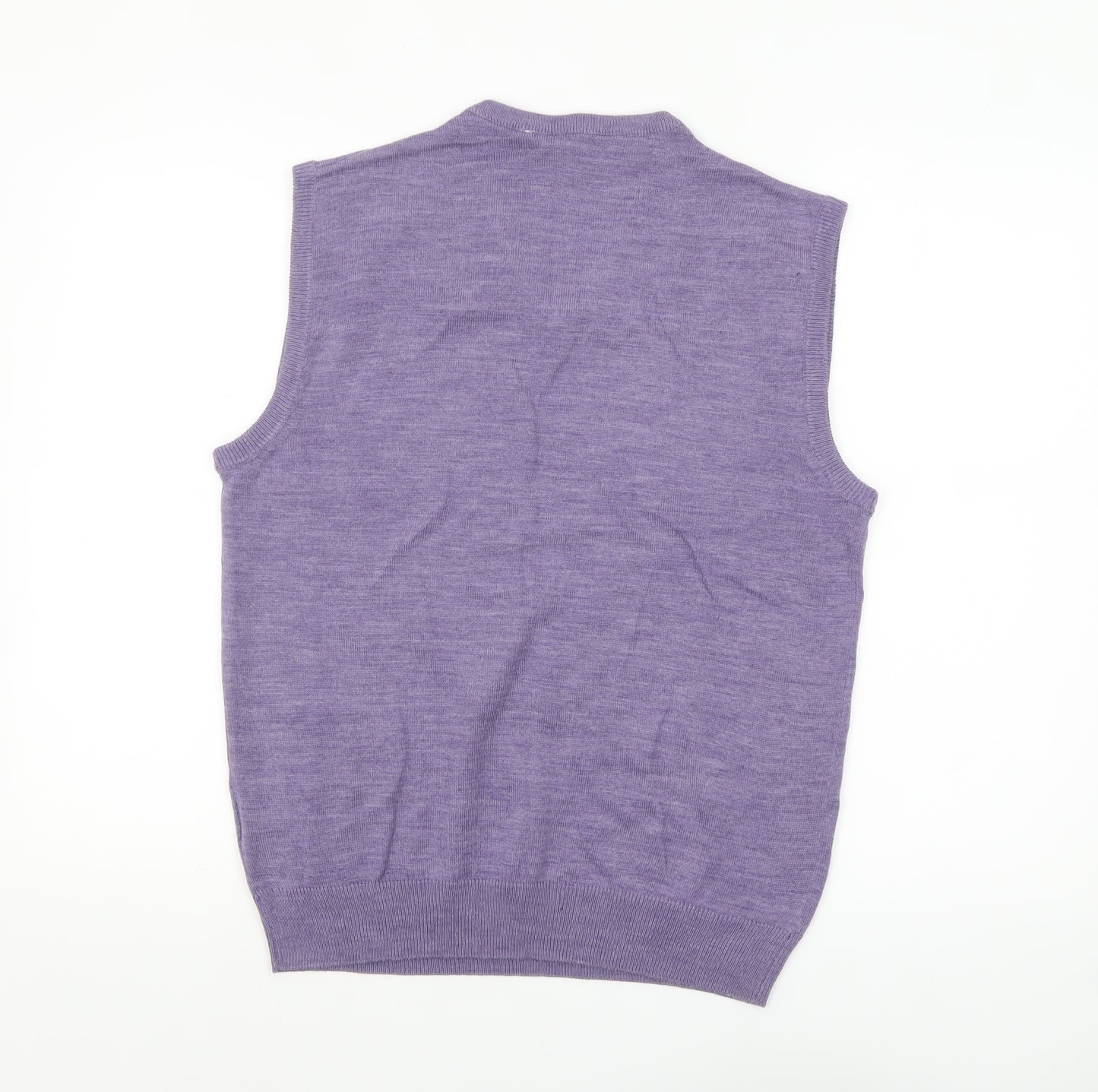 Bar Harbour Men’s Purple Wool Blend V-Neck Sleeveless Vest M