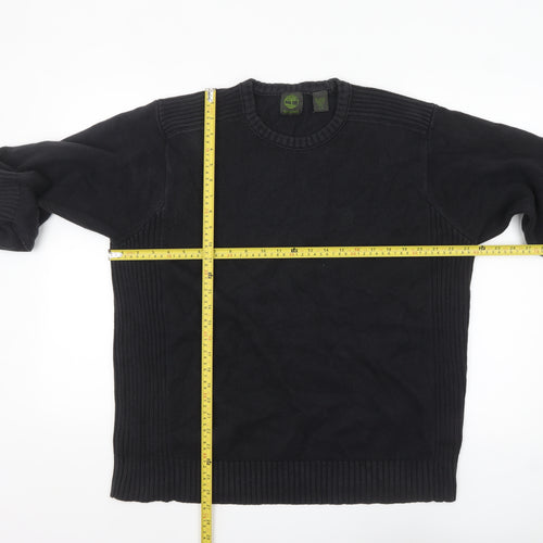 Timberland Men’s Black Cotton Crew Neck Jumper Size L