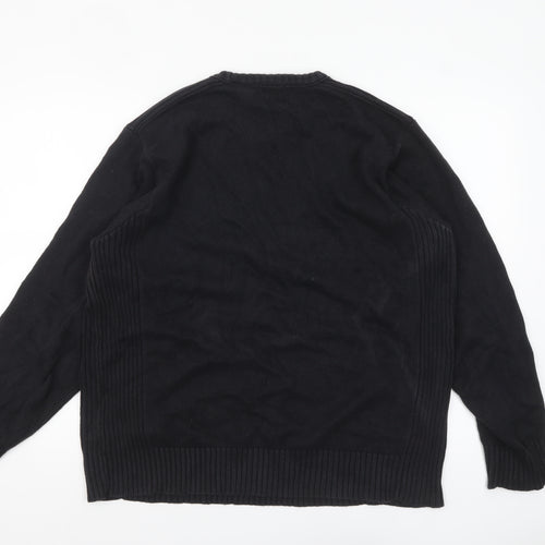 Timberland Men’s Black Cotton Crew Neck Jumper Size L