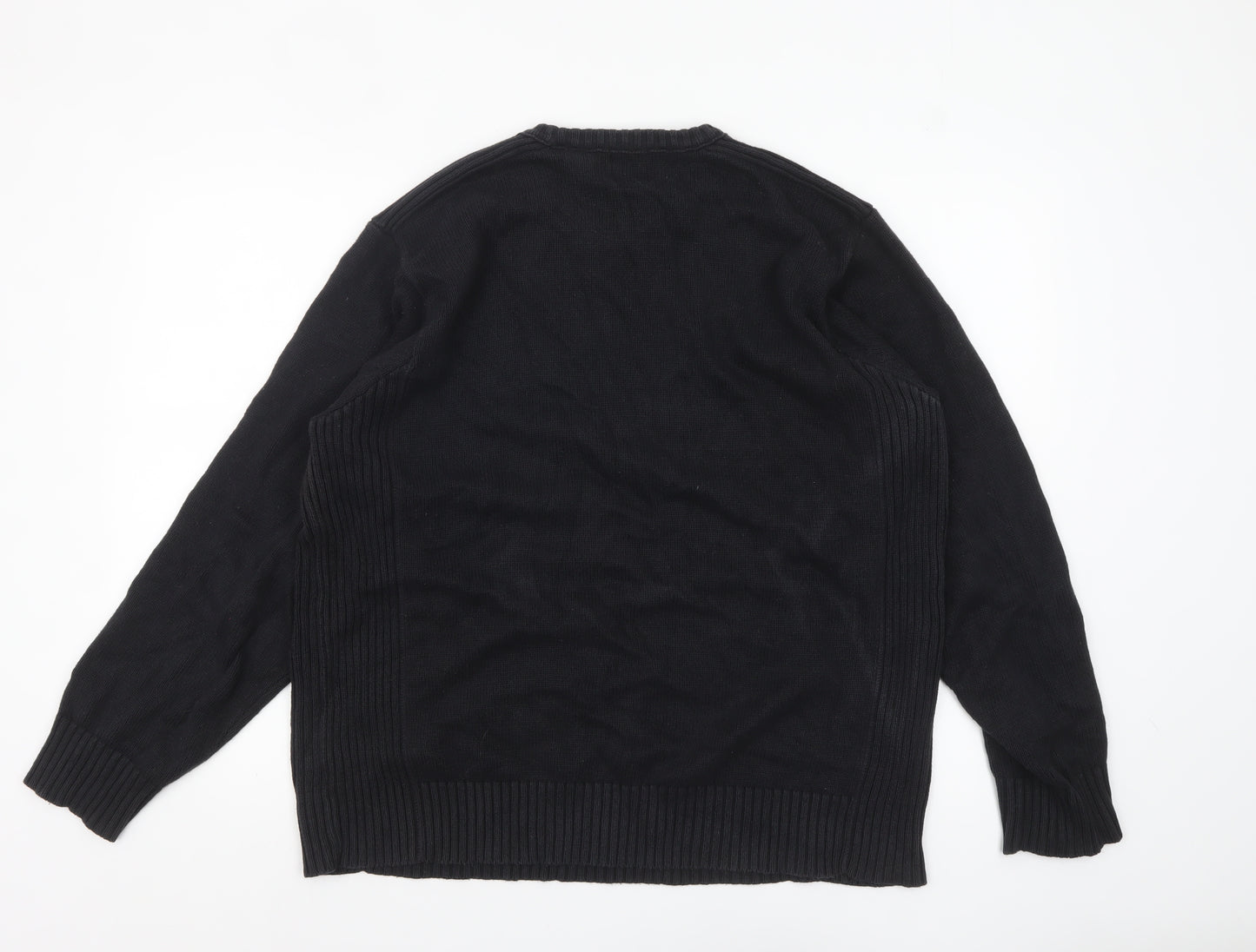 Timberland Men’s Black Cotton Crew Neck Jumper Size L