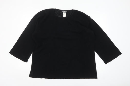Jean Muir Women's Black Cashmere Pullover Jumper Size L