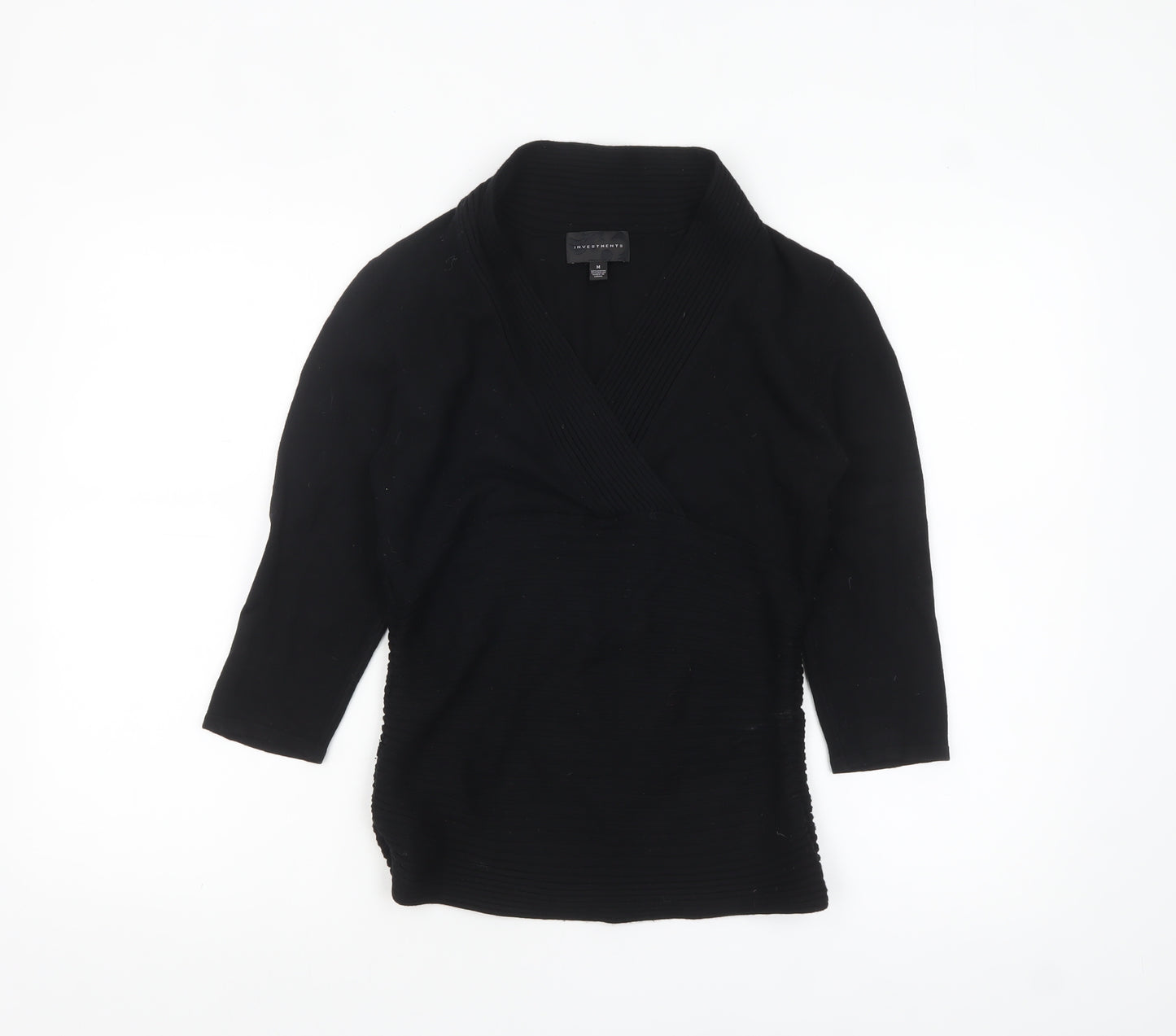 Investments Women’s Black Wrap Knit Jumper Size M