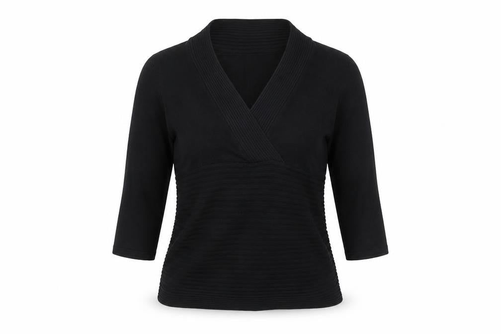 Investments Women’s Black Wrap Knit Jumper Size M