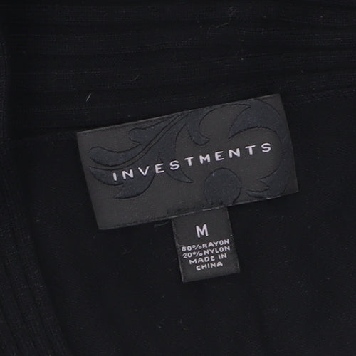 Investments Women’s Black Wrap Knit Jumper Size M