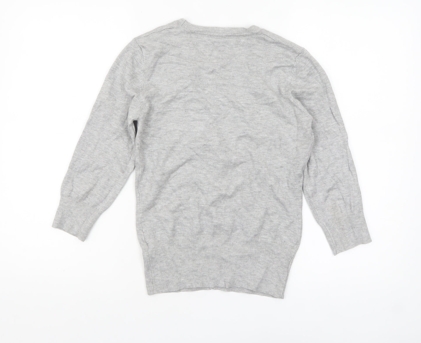 Red Herring Women's Grey V-Neck Button Cardigan Size 10