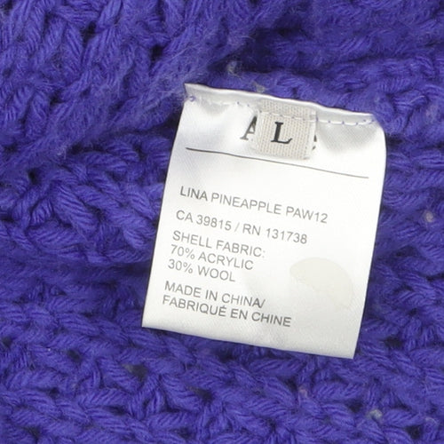 Acne Men’s Purple Chunky-Knit Wool Blend Jumper Size L