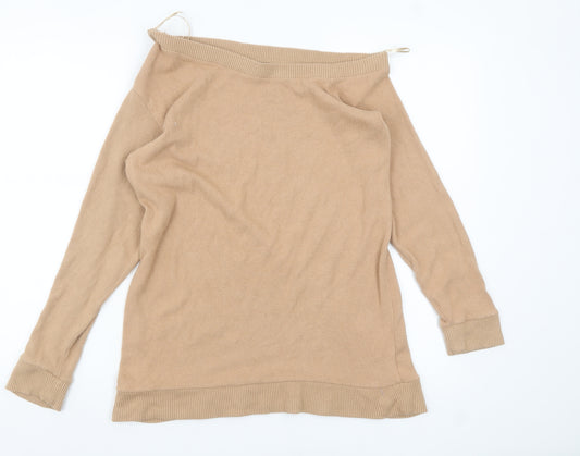 River Island Women’s Beige Boat Neck Knit Jumper Size 10
