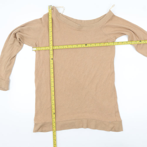 River Island Women’s Beige Boat Neck Knit Jumper Size 10