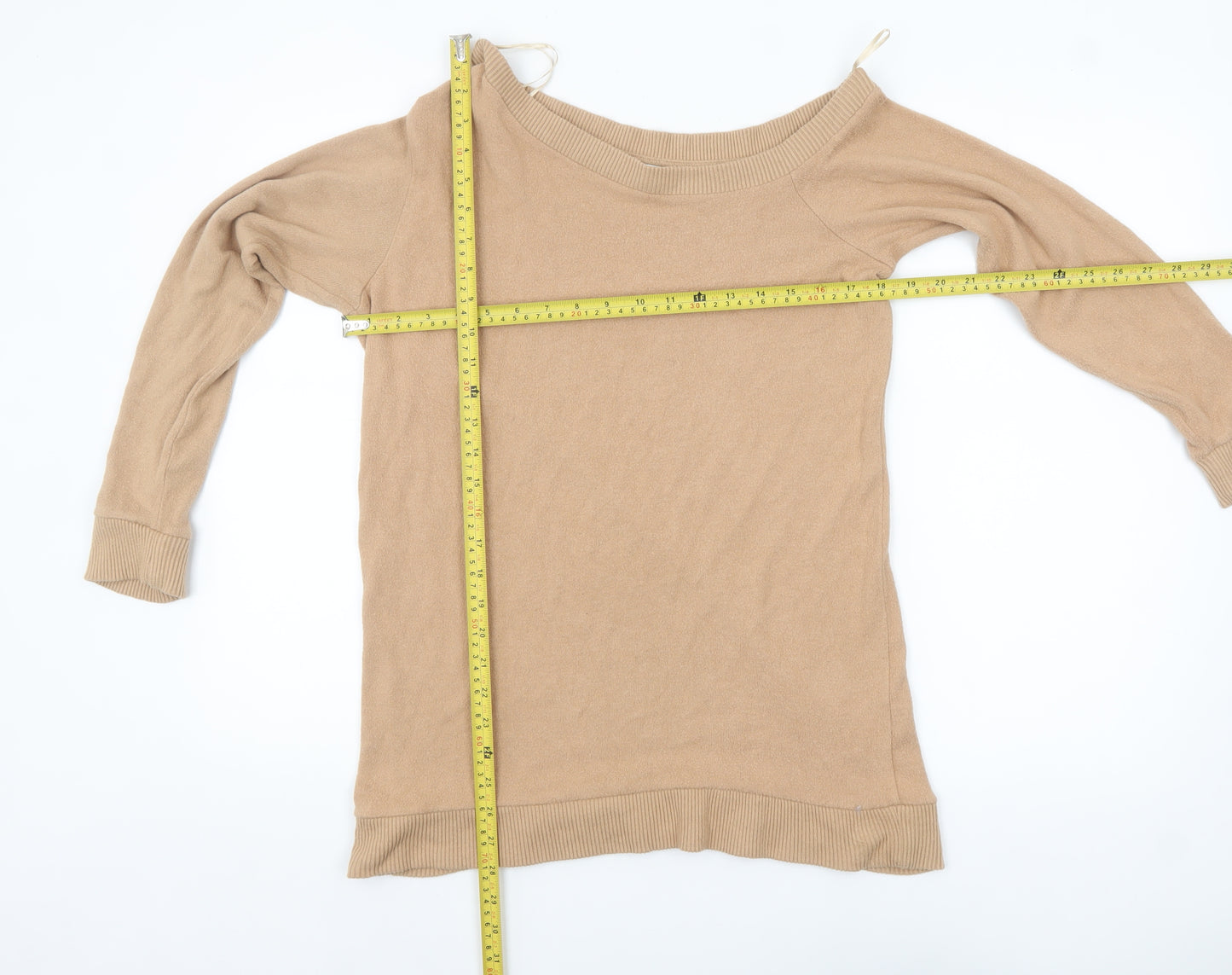 River Island Women’s Beige Boat Neck Knit Jumper Size 10