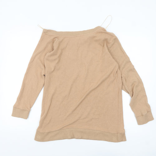 River Island Women’s Beige Boat Neck Knit Jumper Size 10
