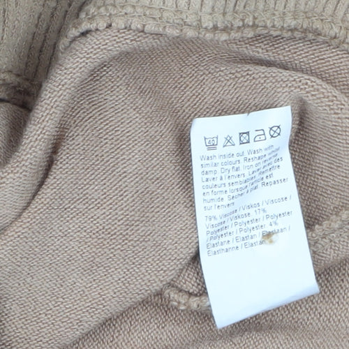 River Island Women’s Beige Boat Neck Knit Jumper Size 10