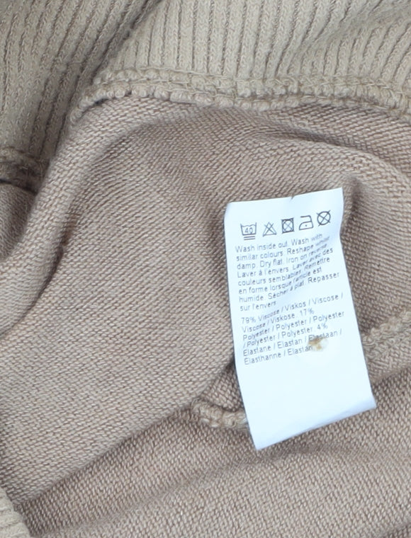 River Island Women’s Beige Boat Neck Knit Jumper Size 10