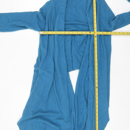 James Lakeland Women's Blue Open Knit Long Sleeve Cardigan Size 12