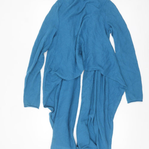 James Lakeland Women's Blue Open Knit Long Sleeve Cardigan Size 12