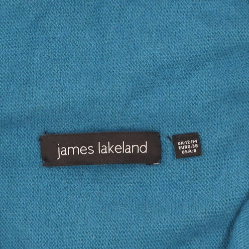 James Lakeland Women's Blue Open Knit Long Sleeve Cardigan Size 12