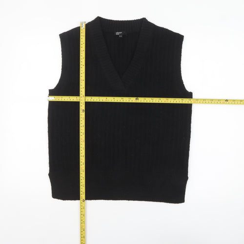 Nobody's Child Women's Black V-Neck Sleeveless Knit Vest Jumper Size 8-10