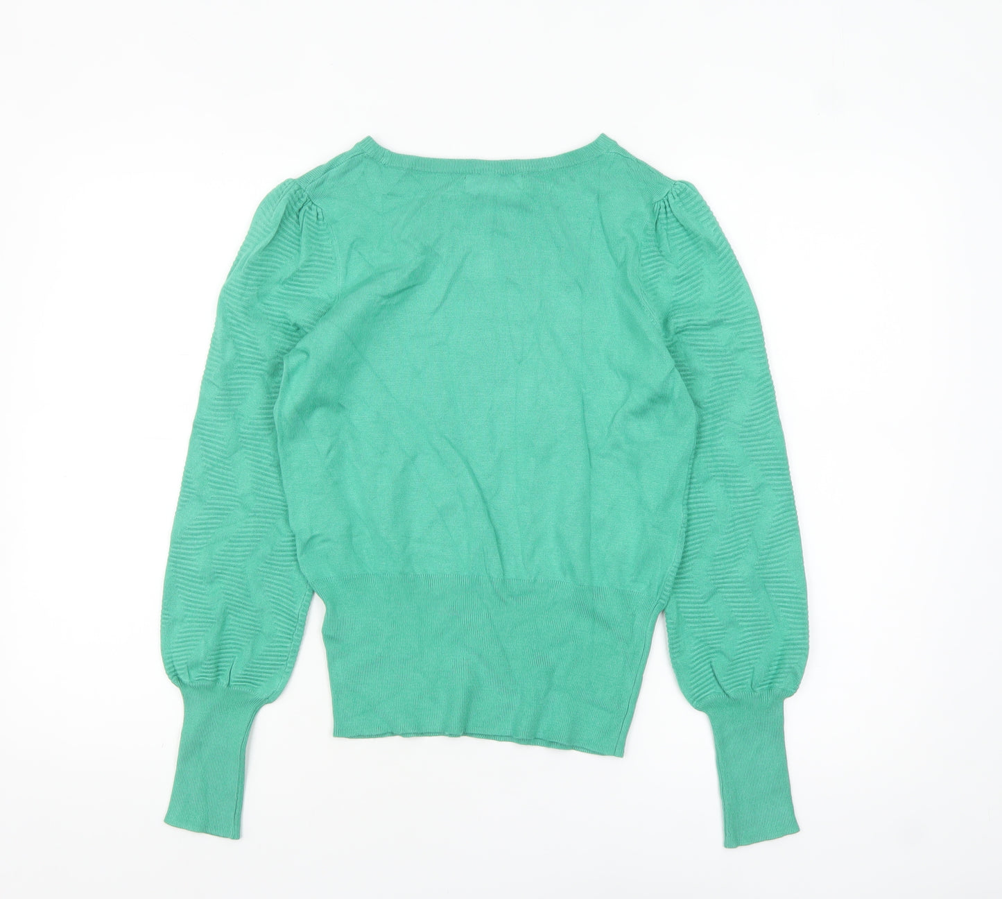 Marks and Spencer Women's Green Knit Jumper Size S Crew Neck