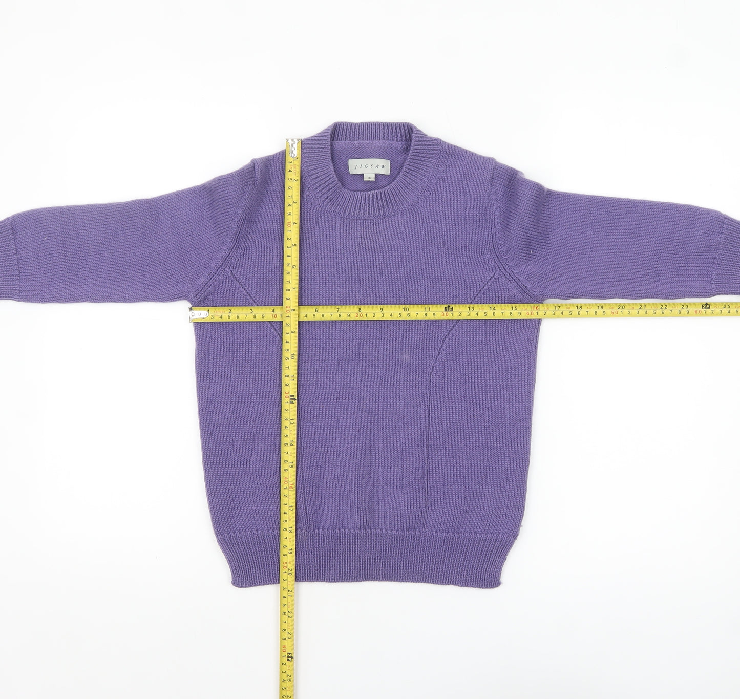 Jigsaw Women’s Purple Wool Crew Neck Jumper Size S