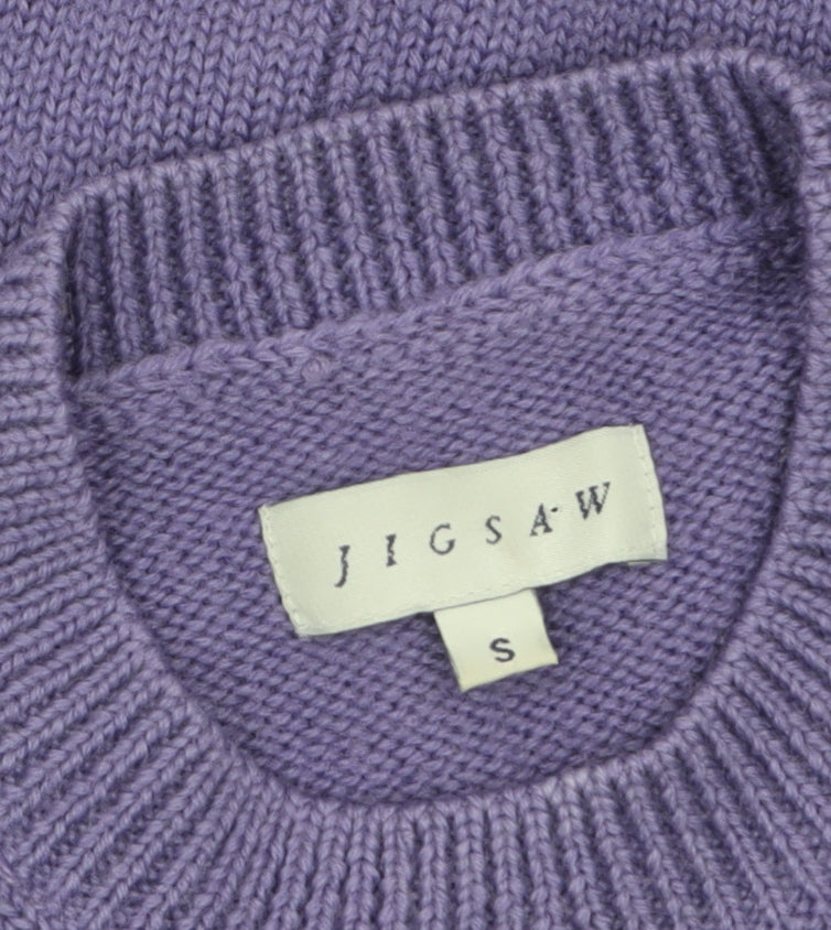 Jigsaw Women’s Purple Wool Crew Neck Jumper Size S