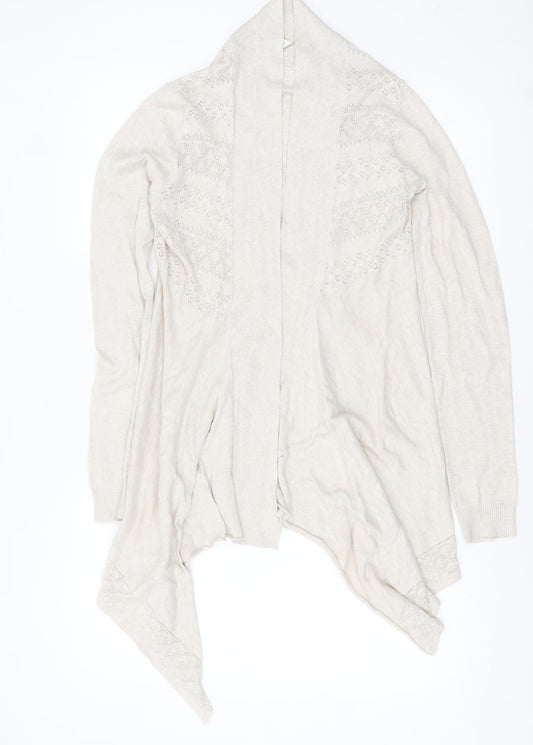 FatFace Women’s Beige Open Knit Long Sleeve Cardigan Size 10