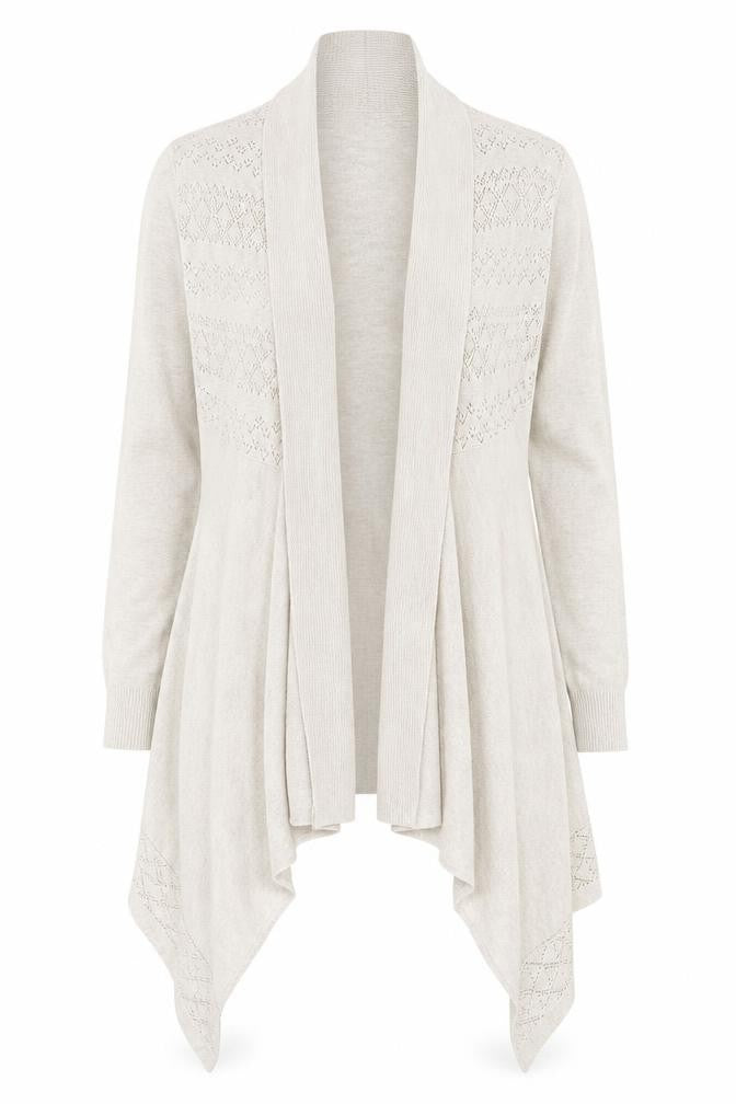 FatFace Women’s Beige Open Knit Long Sleeve Cardigan Size 10