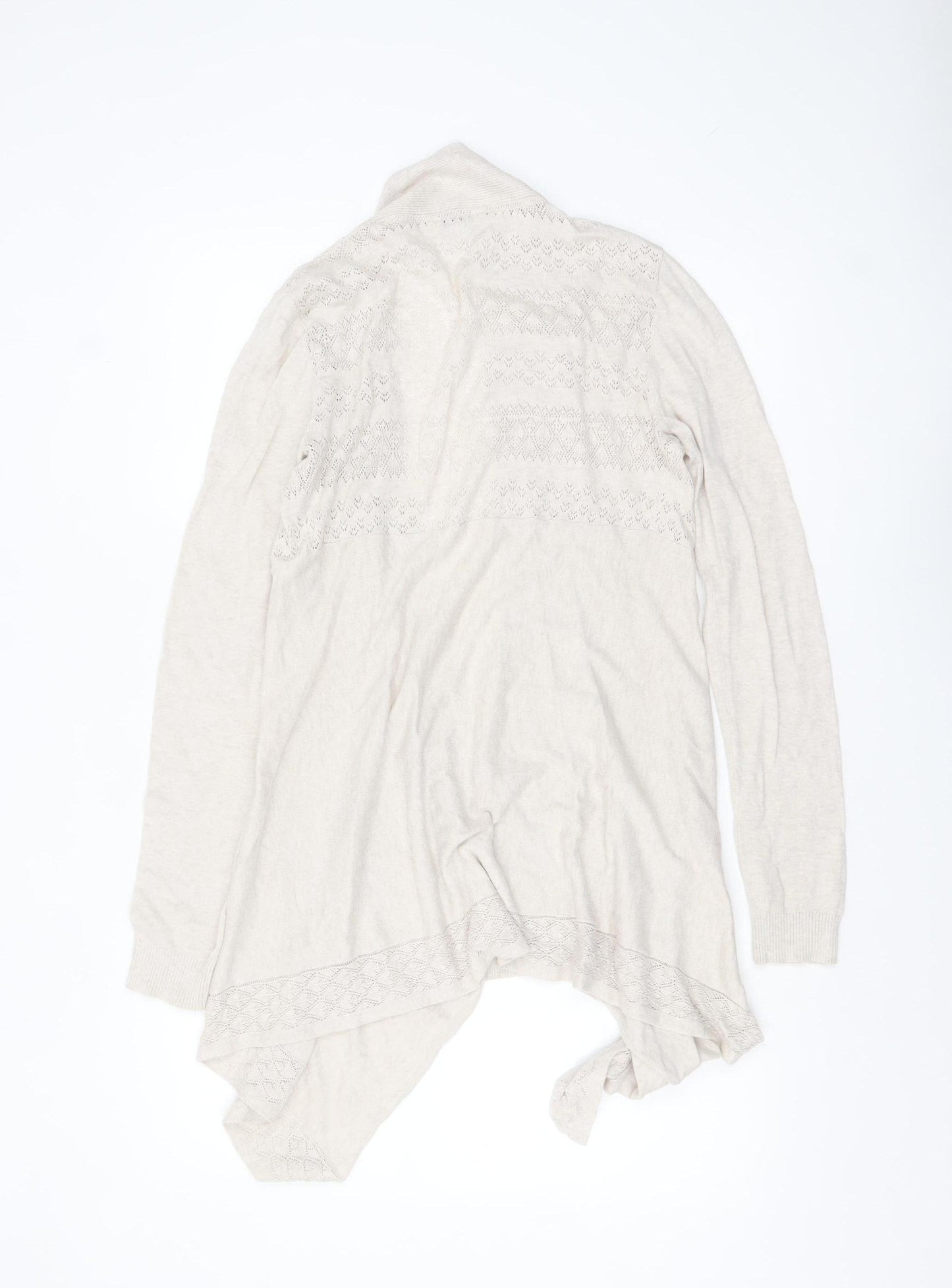 FatFace Women’s Beige Open Knit Long Sleeve Cardigan Size 10