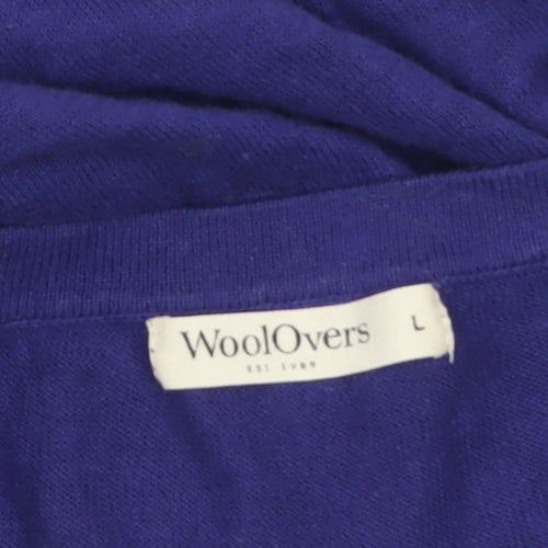 WoolOvers Women's Purple Linen Cotton Wrap Jumper Size L
