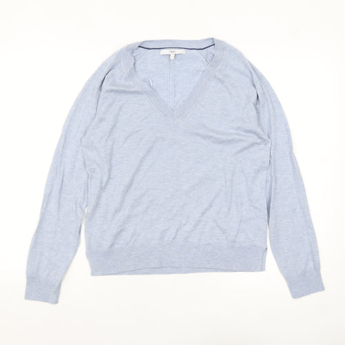 Next Women’s Blue V-Neck Knit Jumper Size 10 Pullover