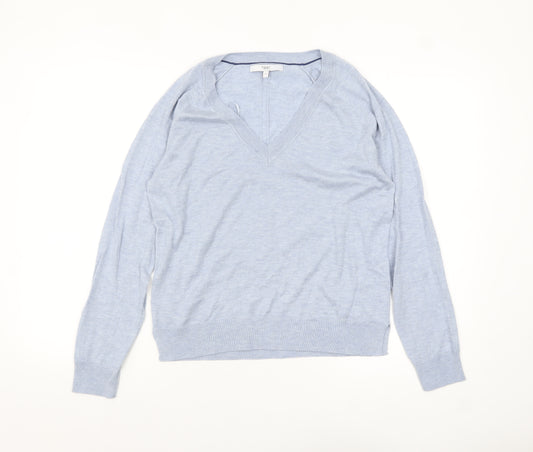 Next Women’s Blue V-Neck Knit Jumper Size 10 Pullover