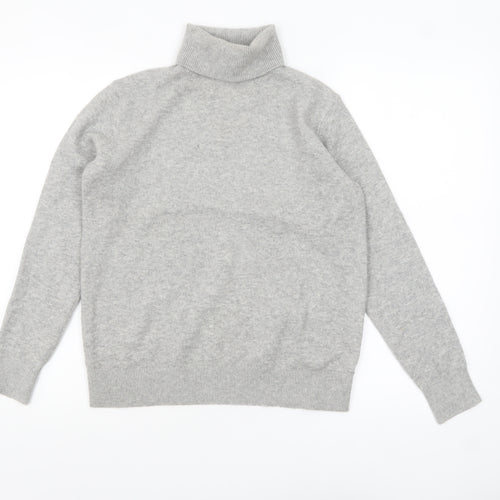 Marks and Spencer Women's Grey Roll Neck Knit Jumper XS