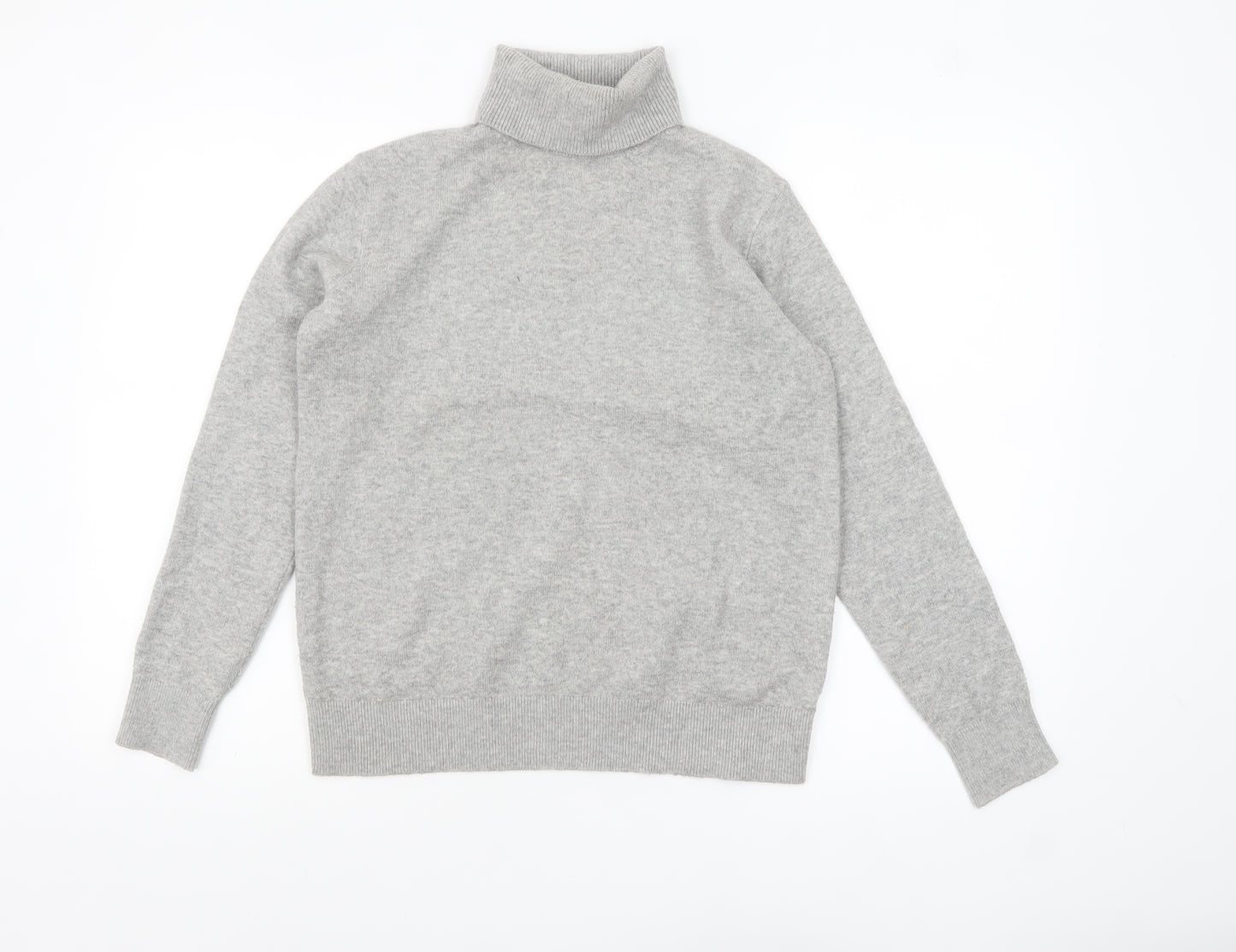 Marks and Spencer Women's Grey Roll Neck Knit Jumper XS