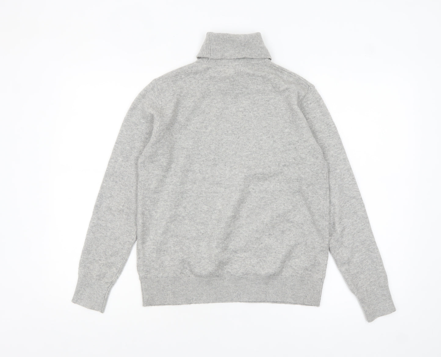 Marks and Spencer Women's Grey Roll Neck Knit Jumper XS