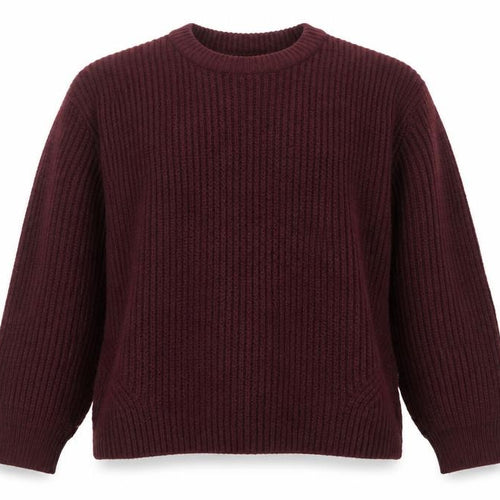 ASOS Design Women's Burgundy Acrylic Polyester Chunky Knit Jumper Size M 12-14