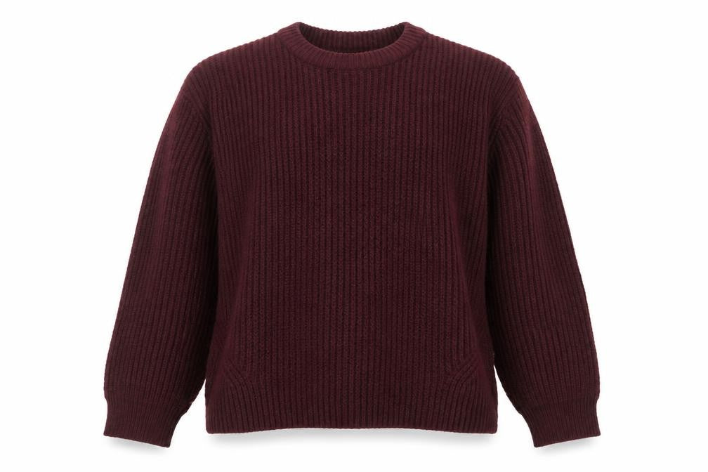 ASOS Design Women's Burgundy Acrylic Polyester Chunky Knit Jumper Size M 12-14