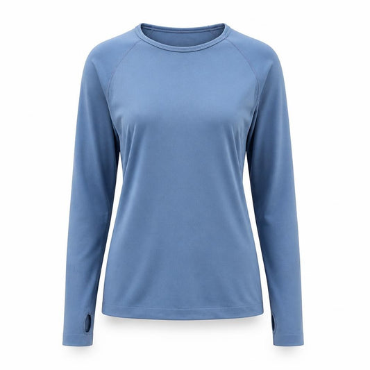 Primark Women Blue Long Sleeve Workout Top XS Slim Fit Activewear Pullover