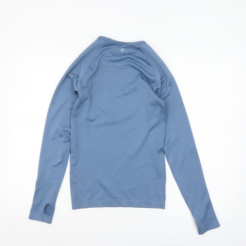 Primark Women Blue Long Sleeve Workout Top XS Slim Fit Activewear Pullover